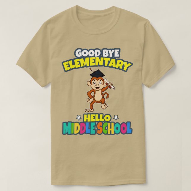 Camiseta Buenos días Graduación de la Escuela Primaria Hola (Diseño del anverso)
