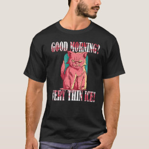 Camiseta Buenos días Grupo de Gatos de Helado Muy Delgado d