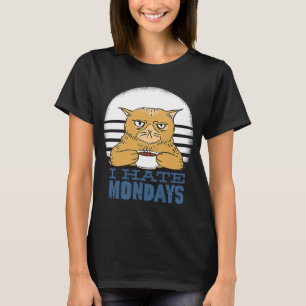 Camiseta Buenos días Grupo matutino Odio a los gatos lunes
