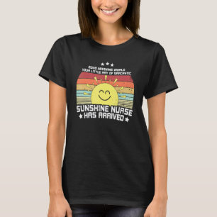 Camiseta Buenos Días Mundo Enfermera Rayo De Sol Sarcástico