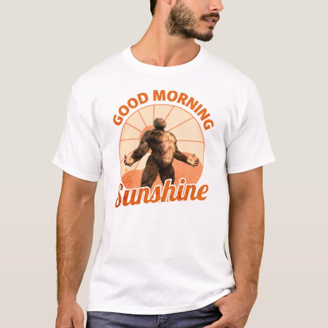 Camiseta Buenos Días Sol Bigfoot Humor (Anverso)