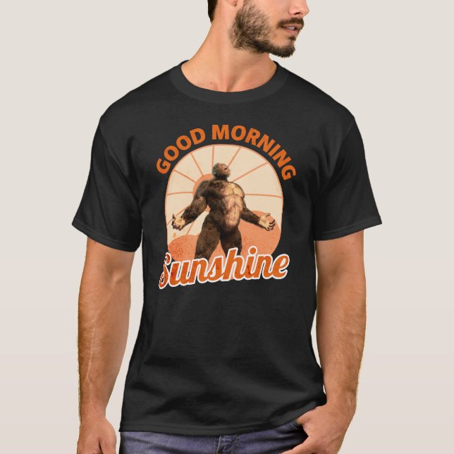 Camiseta Buenos Días Sol Bigfoot Humor (Anverso)