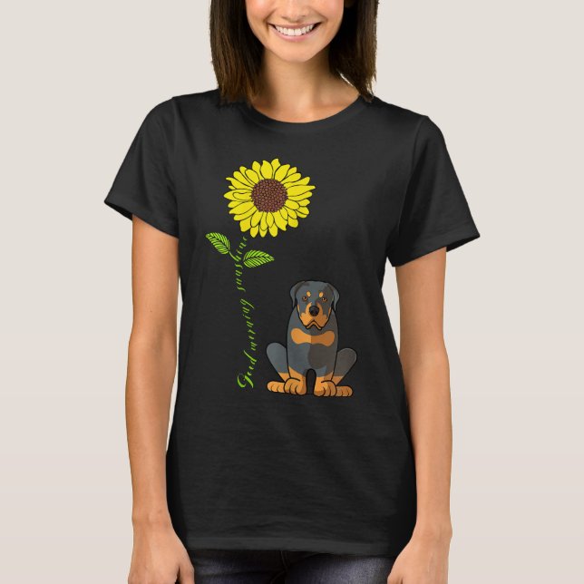 Camiseta Buenos días Sunshine Rottweiler Madre Sol (Anverso)