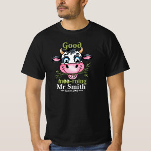 Camiseta Buenos días vaca divertida