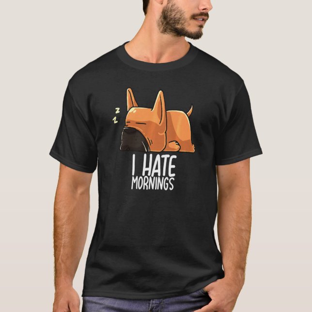 Camiseta Buenos Días Y Bulldog Francés (Anverso)