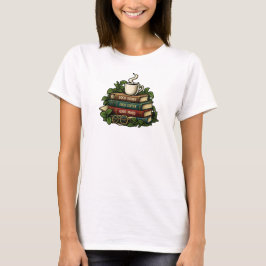 Camiseta Buenos Libros Buen Café Buen Humor Lector Acogedor