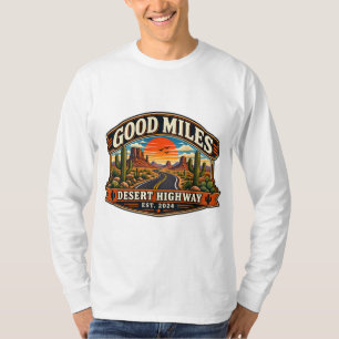 Camiseta Buenos Millas Carretera Desierto Vintage Suroeste 