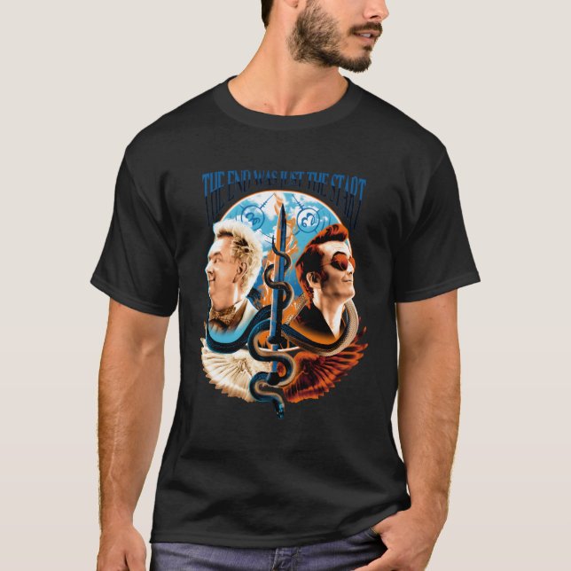 Camiseta Buenos Omens - El Fin Fue Sólo El Comienzo (Anverso)