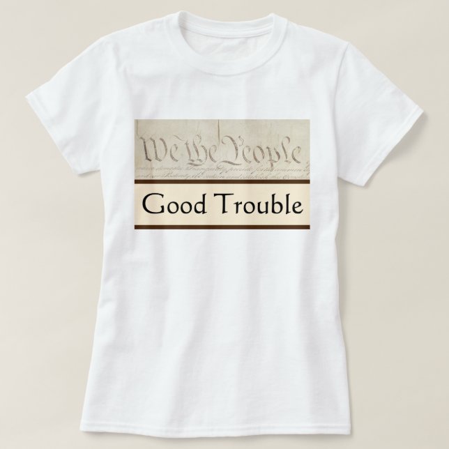 Camiseta Buenos Problemas La Democracia Es Un Acto John Lew (Diseño del anverso)