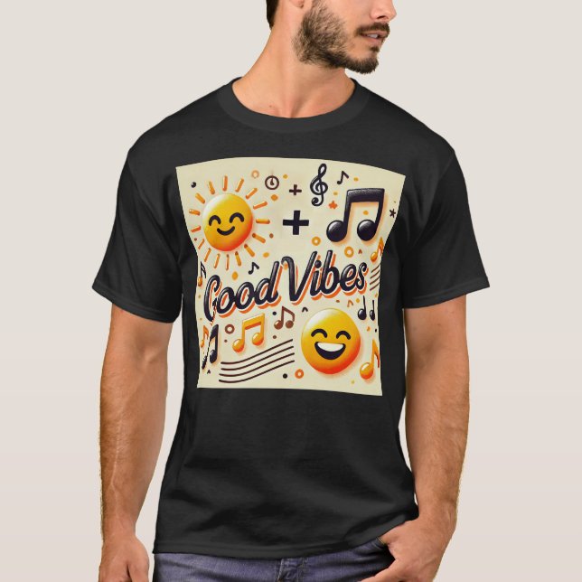 CAMISETA ☀️ + 🎶 = BUENOS VIBOS (Anverso)