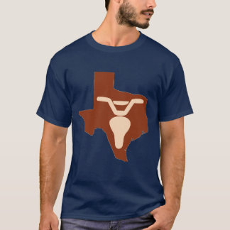 Camiseta Buey de la bici y silueta de Tejas