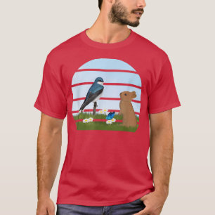 Camiseta Buey Tragado de Árbol Bungalow Primavera Animal