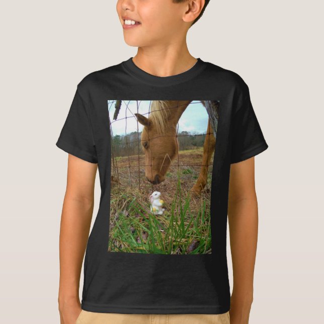 Camiseta Buey y flor de primavera Bunny (Anverso)
