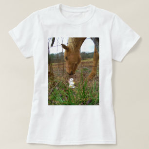 Camiseta Buey y flor de primavera Bunny