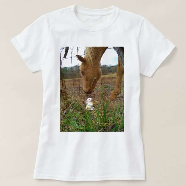 Camiseta Buey y flor de primavera Bunny (Diseño del anverso)