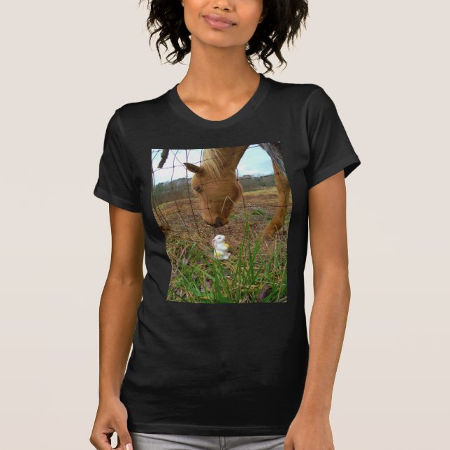 Camiseta Buey y flor de primavera Bunny (Anverso)