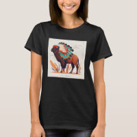 Búfalo americano colorido Aztec Bison Men 1