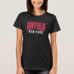 Camiseta Búfalo azul y rojo básico y búfalo tradicional NY
