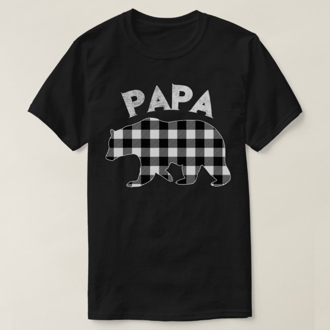 Camiseta Búfalo Blanco Y Negro Juegan A Papa Bear Chris (Diseño del anverso)