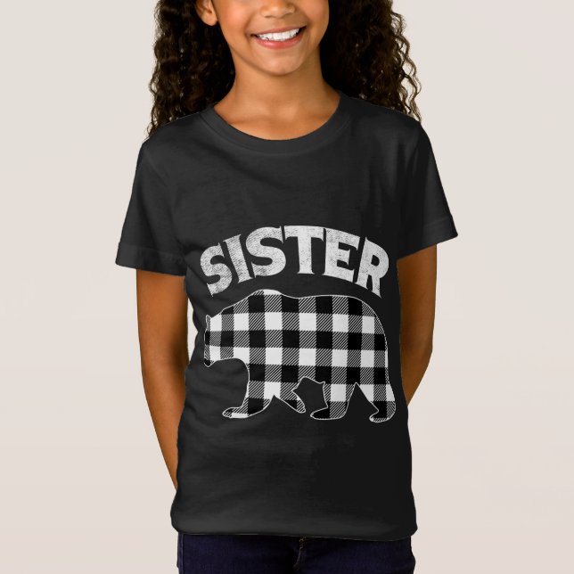 Camiseta Búfalo Blanco Y Negro Toco A Hermana Bear Christma (Anverso)