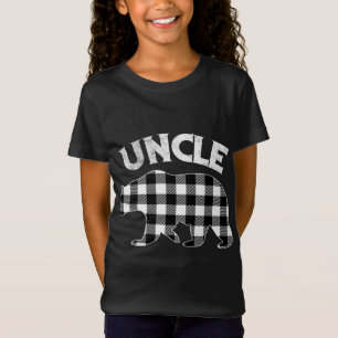 Camiseta Búfalo Blanco Y Negro Tocó Navidades De Oso Tío