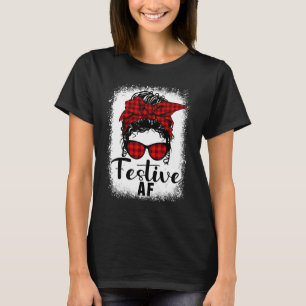Camiseta Búfalo blanqueado Enjuiciado Messy Bun Merry Festi