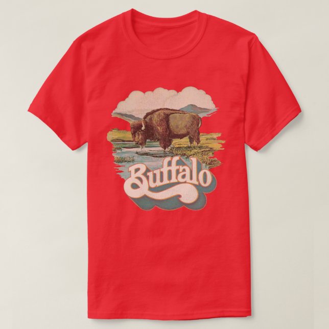 Camiseta Búfalo Brewing Co Beer Retro Defunción Breweriana (Diseño del anverso)