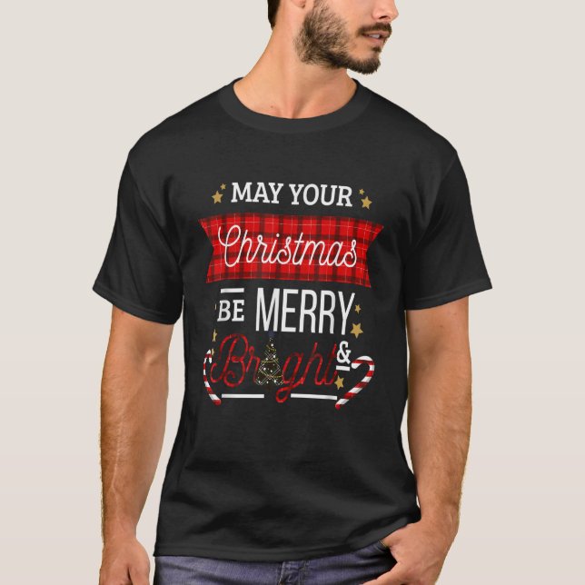 Camiseta Búfalo brillante Gingham Print Funny (Anverso)