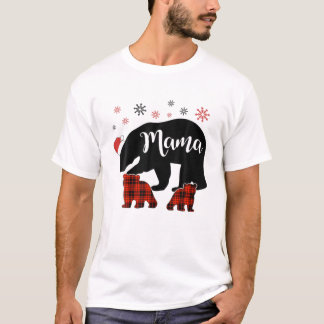 Camiseta Búfalo colocado a Mamá Oso usando Navidad de Santa