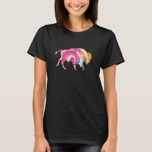 Camiseta Búfalo colorido de verano para mujeres del suroest