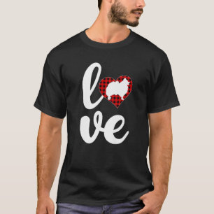 Camiseta Búfalo con amor gracioso Perro Pomeraniano Valentí