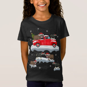 Camiseta Bufalo conduciendo árbol de Navidad Camión Rojo Bú