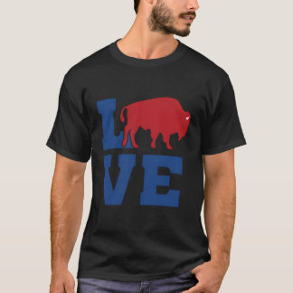 Camiseta Búfalo de amor Vintage Ny Sports Gift