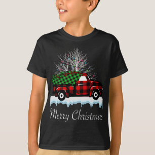 Camiseta Búfalo de árbol de Navidad Truco Rojo Pajama Xmas