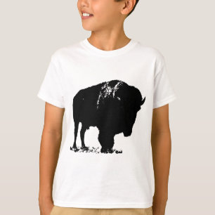 Camiseta Búfalo de Bison Black & White Pop Art