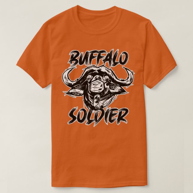 Camiseta Búfalo de búfalo de soldado de búfalo (Diseño del anverso)