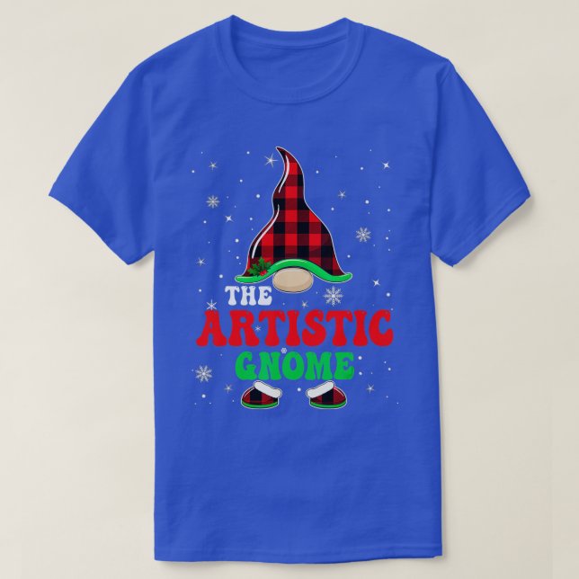 Camiseta Búfalo De Familia Que Coincide Con El Gnome Artíst (Diseño del anverso)
