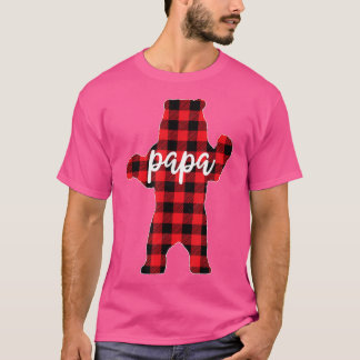 Camiseta Búfalo de la familia Pajama con oso rojo