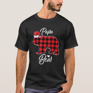 Camiseta Búfalo de la familia Pajama con oso rojo