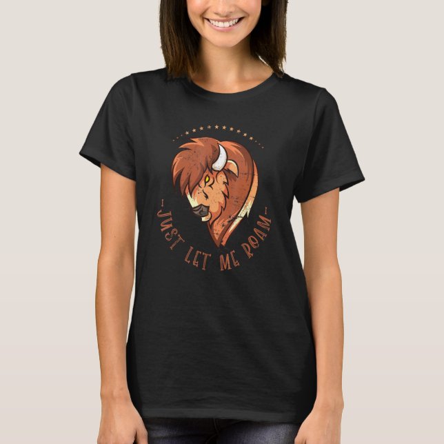 Camiseta Búfalo de la Naturaleza de los Animales de Vida Si (Anverso)