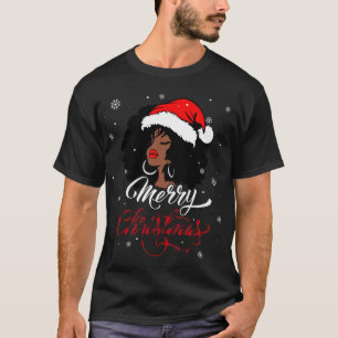 Camiseta Búfalo de navidad de amarre colocado en Santa Afro