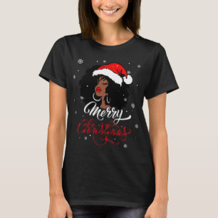 Camiseta Búfalo de navidad de amarre colocado en Santa Afro