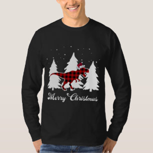Camiseta Búfalo de navidad dorado dinosaurio Santa Trex