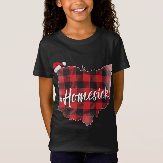 Camiseta Búfalo de Ohio colocado Navidades de la casa Santa (Anverso)