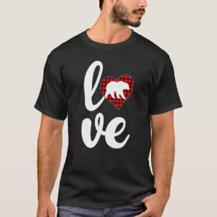 Camiseta Búfalo de oso pardo amor grizzly Bear Valen