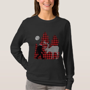 Camiseta Búfalo de pie grande plantó árboles y renos navide