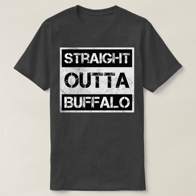 Camiseta Búfalo de salida recta Nueva York con problemas de (Diseño del anverso)