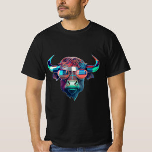 Camiseta Búfalo de vaca toro patriota estadounidense