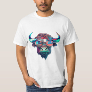Camiseta Búfalo de vaca toro patriota estadounidense