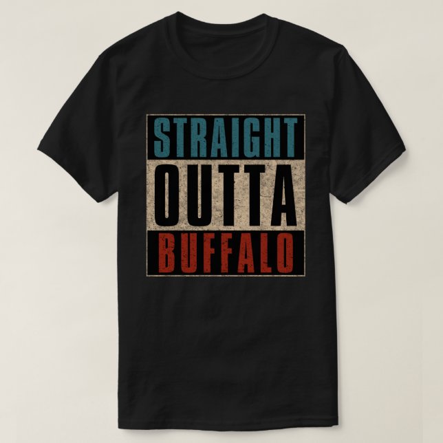 Camiseta Búfalo directo de salida Nueva York NY (Diseño del anverso)